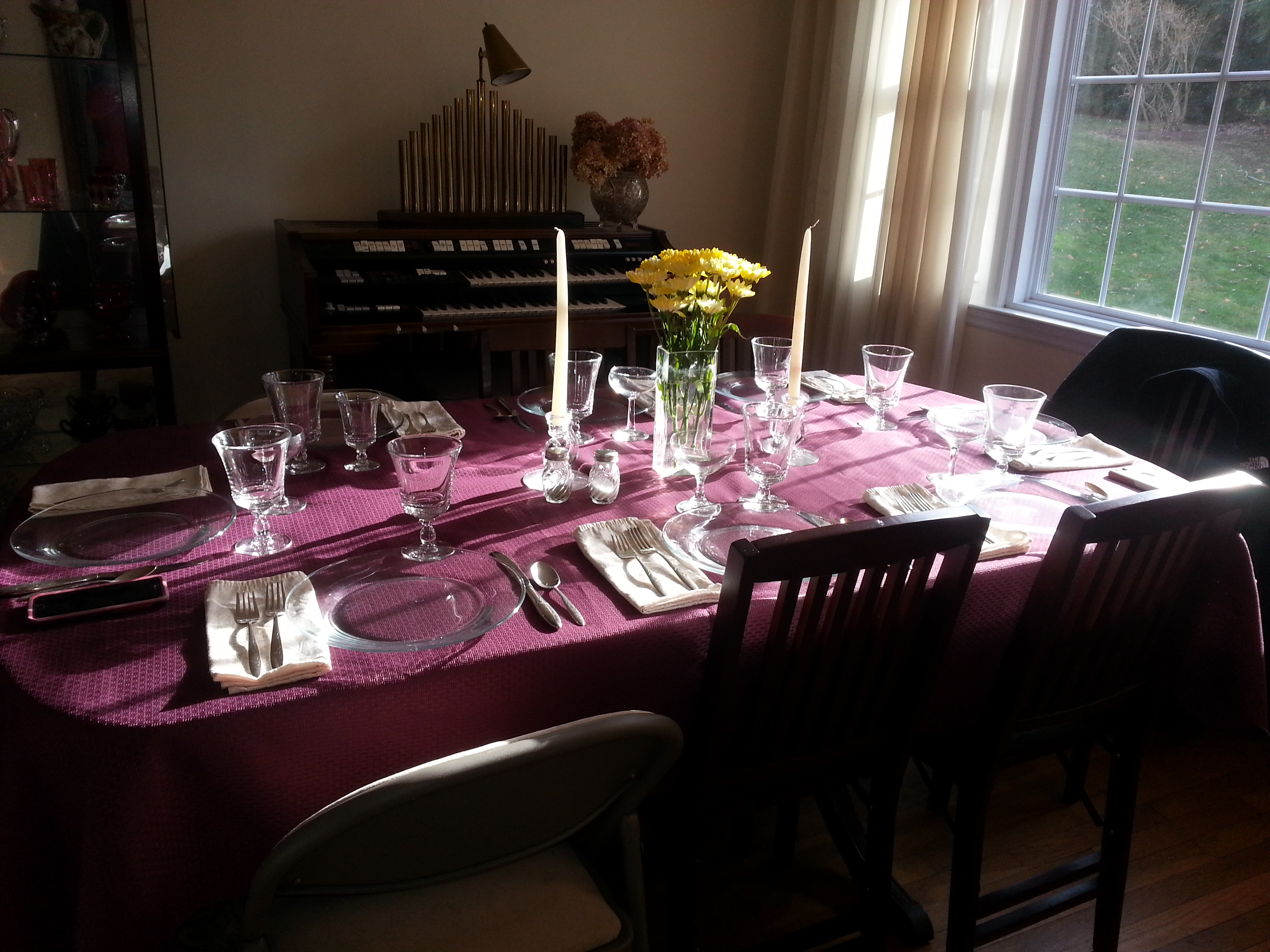 Perfectly set dinner table